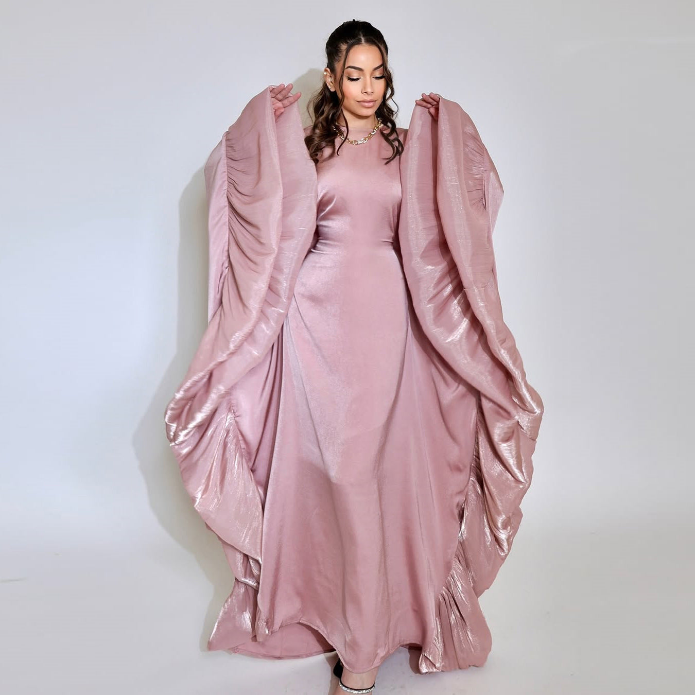 Women's Waist-cinching Satin Dress
