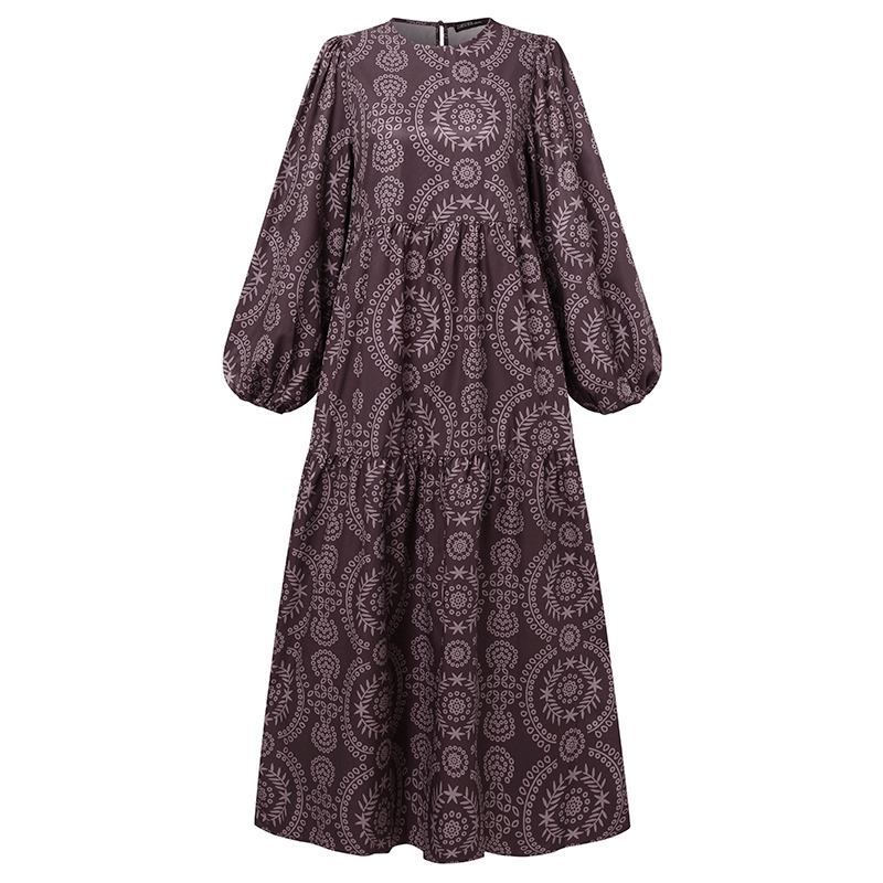 Women's Long-sleeved Round-neck Oversized Dress