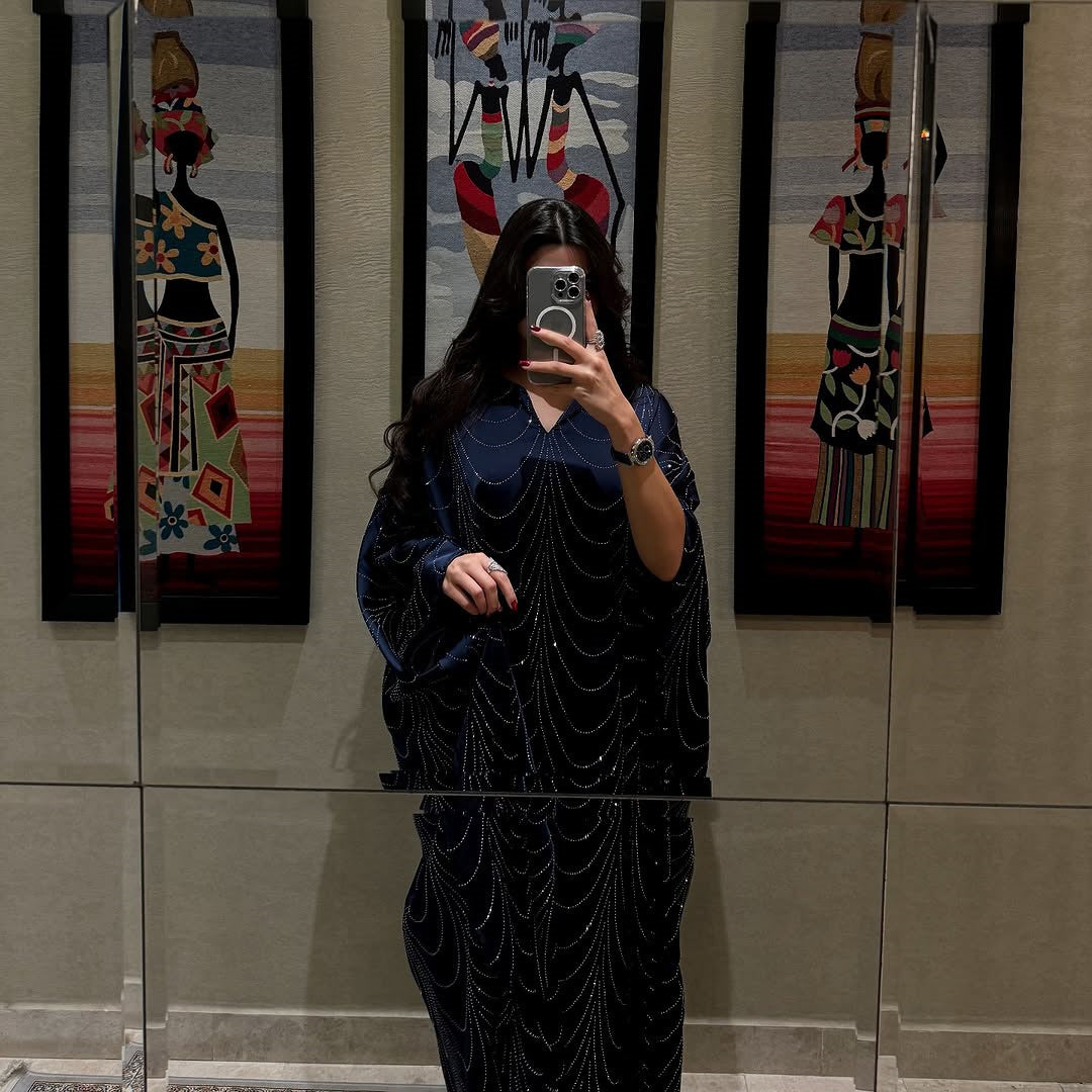 Women's Loose Hot Diamond Abaya Dress