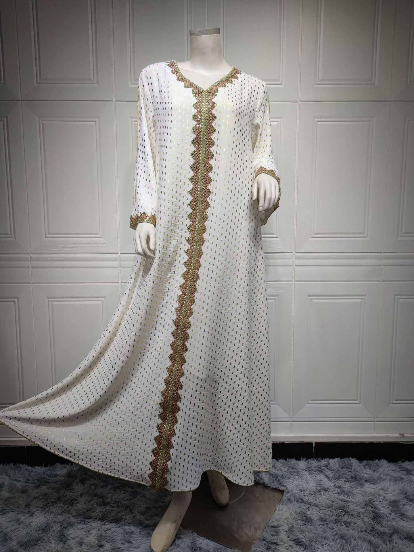 Women's Gilded Muslim Dubai Robe Dress