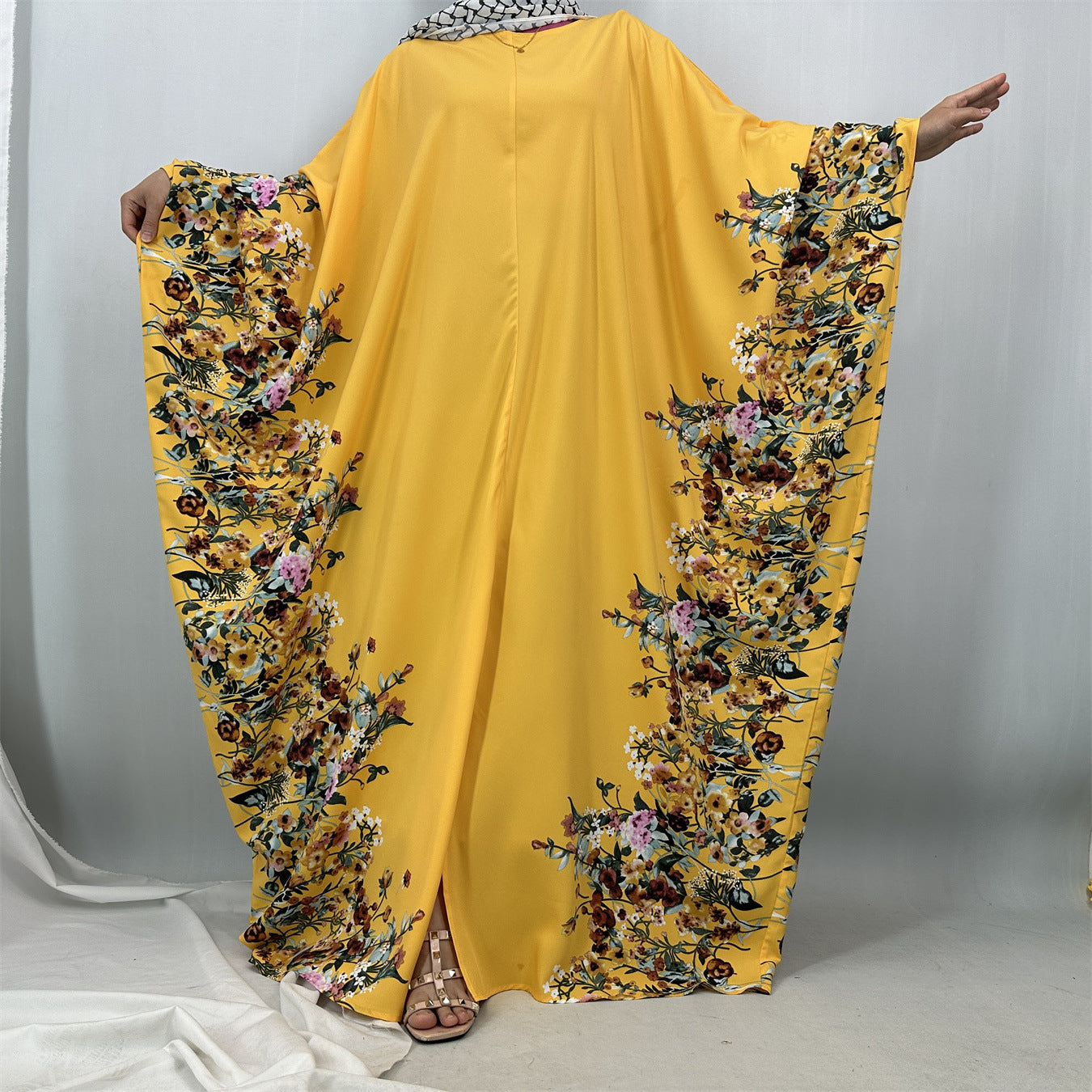 Muslim Fashion Floral Print Dress