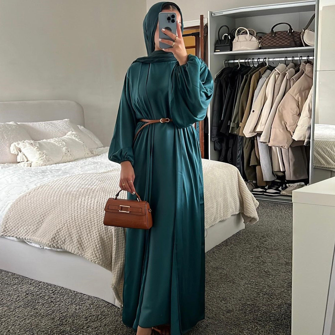 Plain Solid Color Dress Two-piece Sets