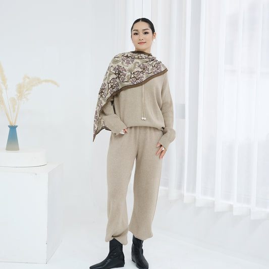 Cozy Knit Lounge Set Two Piece Sweater and Pants