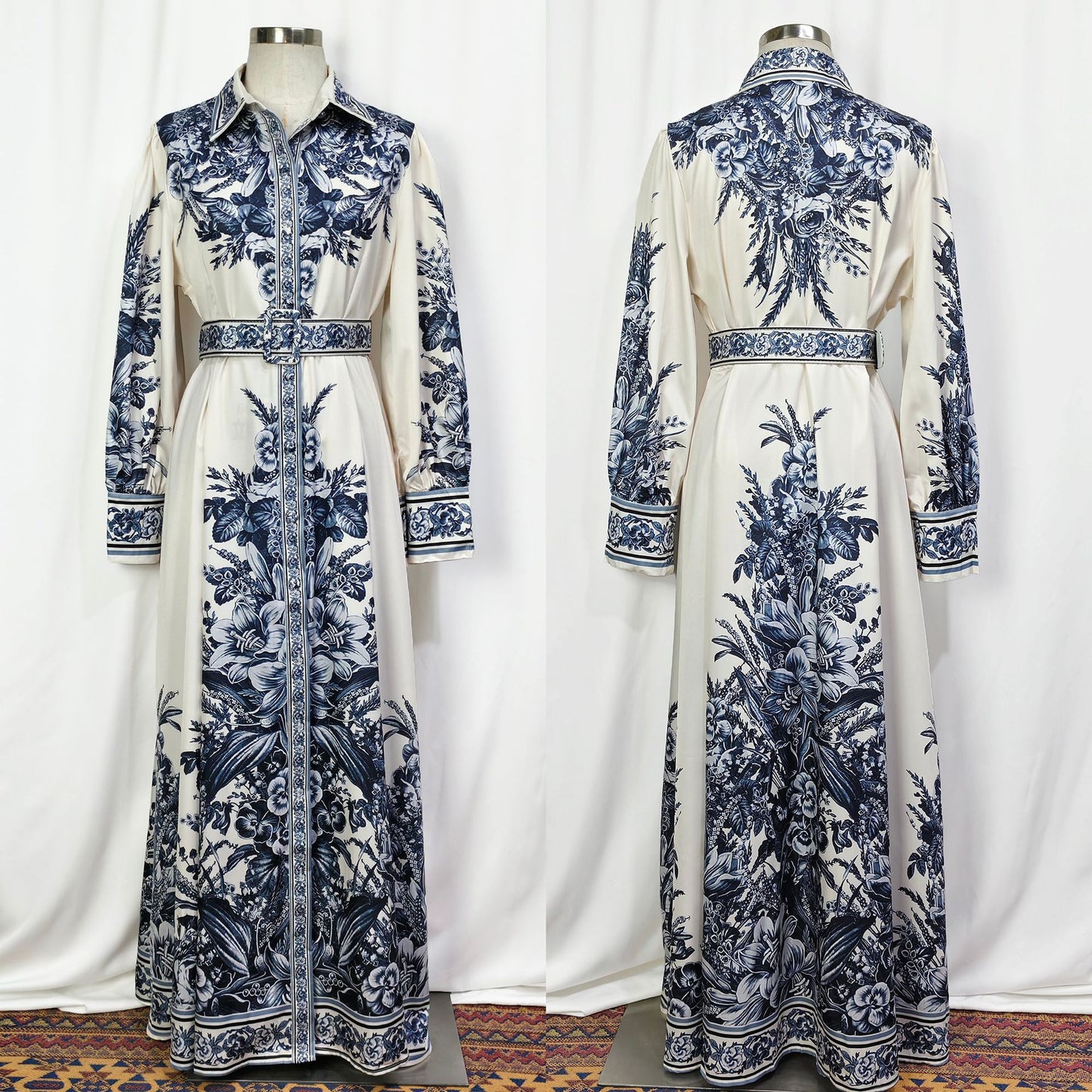 Open-Front Middle East Casual Maxi Abaya Robe