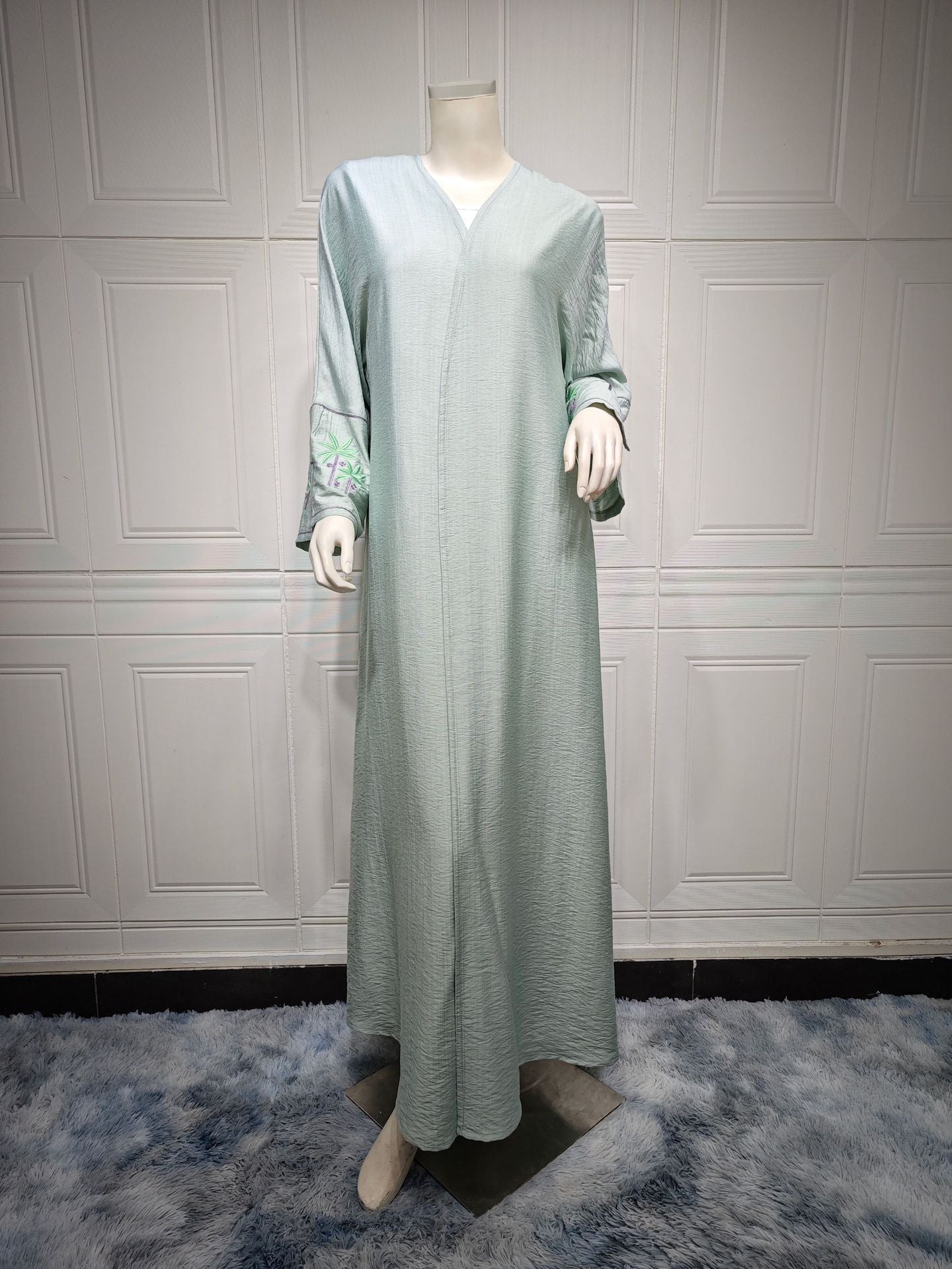 Women's Embroidery Robe Open Abaya