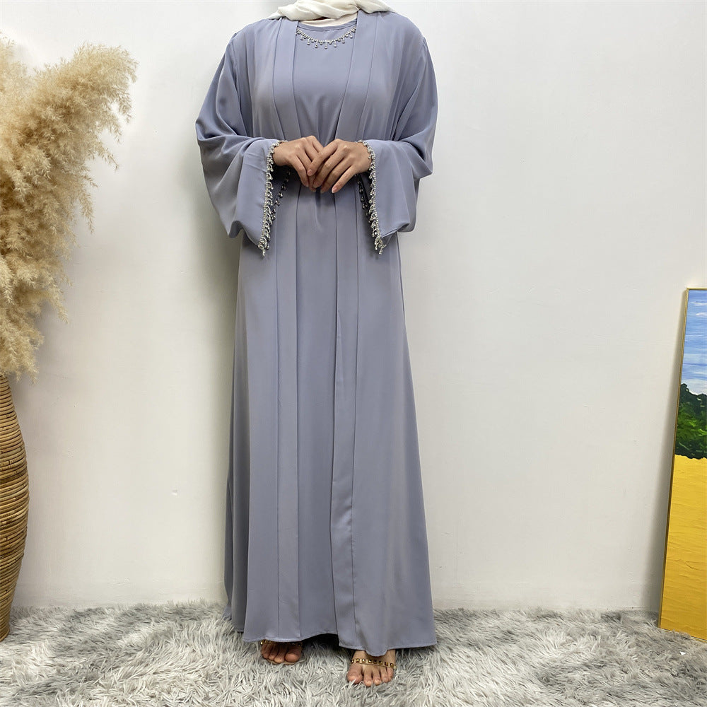 Women's Sleeveless Inner Dress + Robe Two Piece Sets