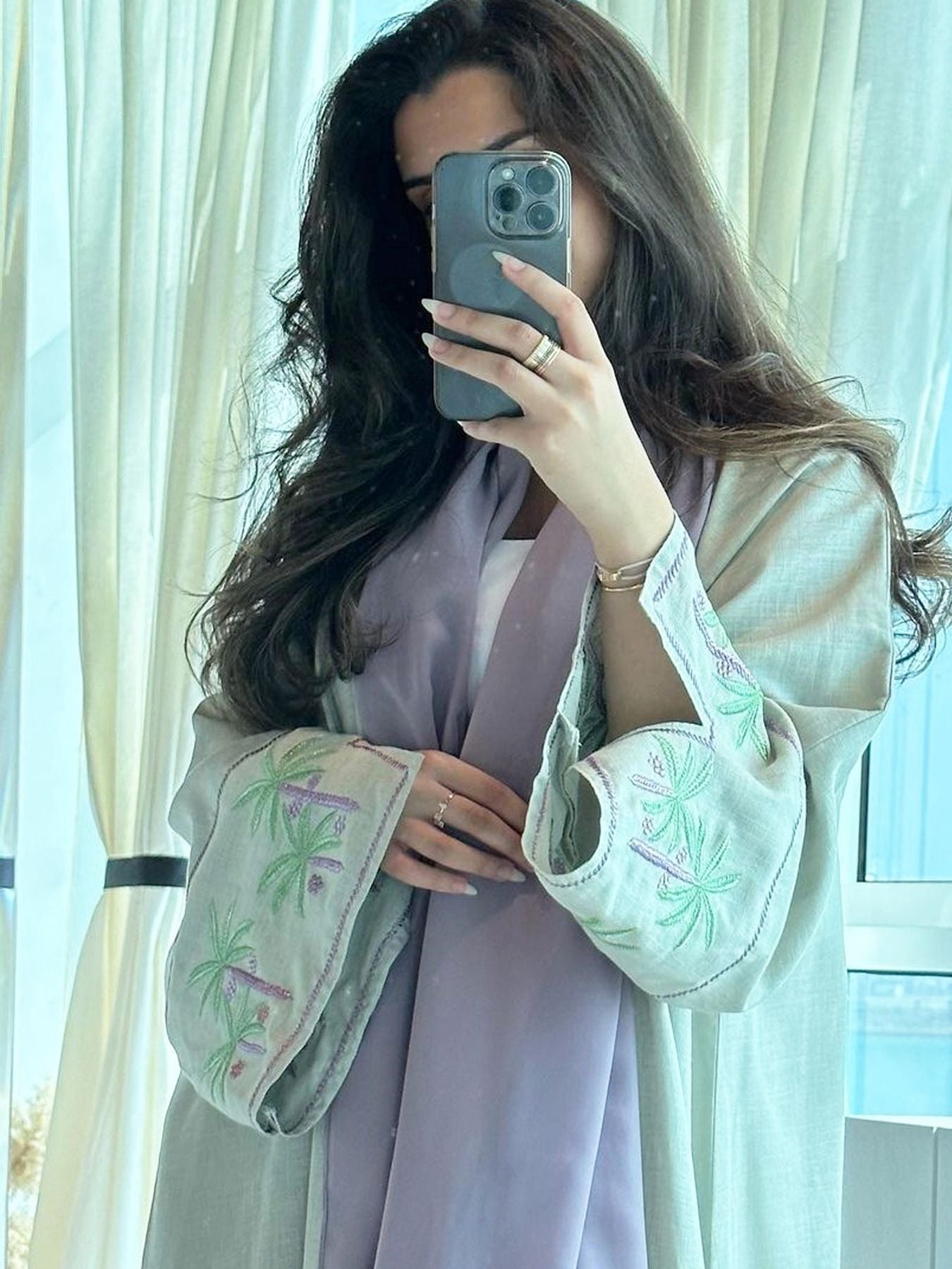 Women's Embroidered Cardigan Dress