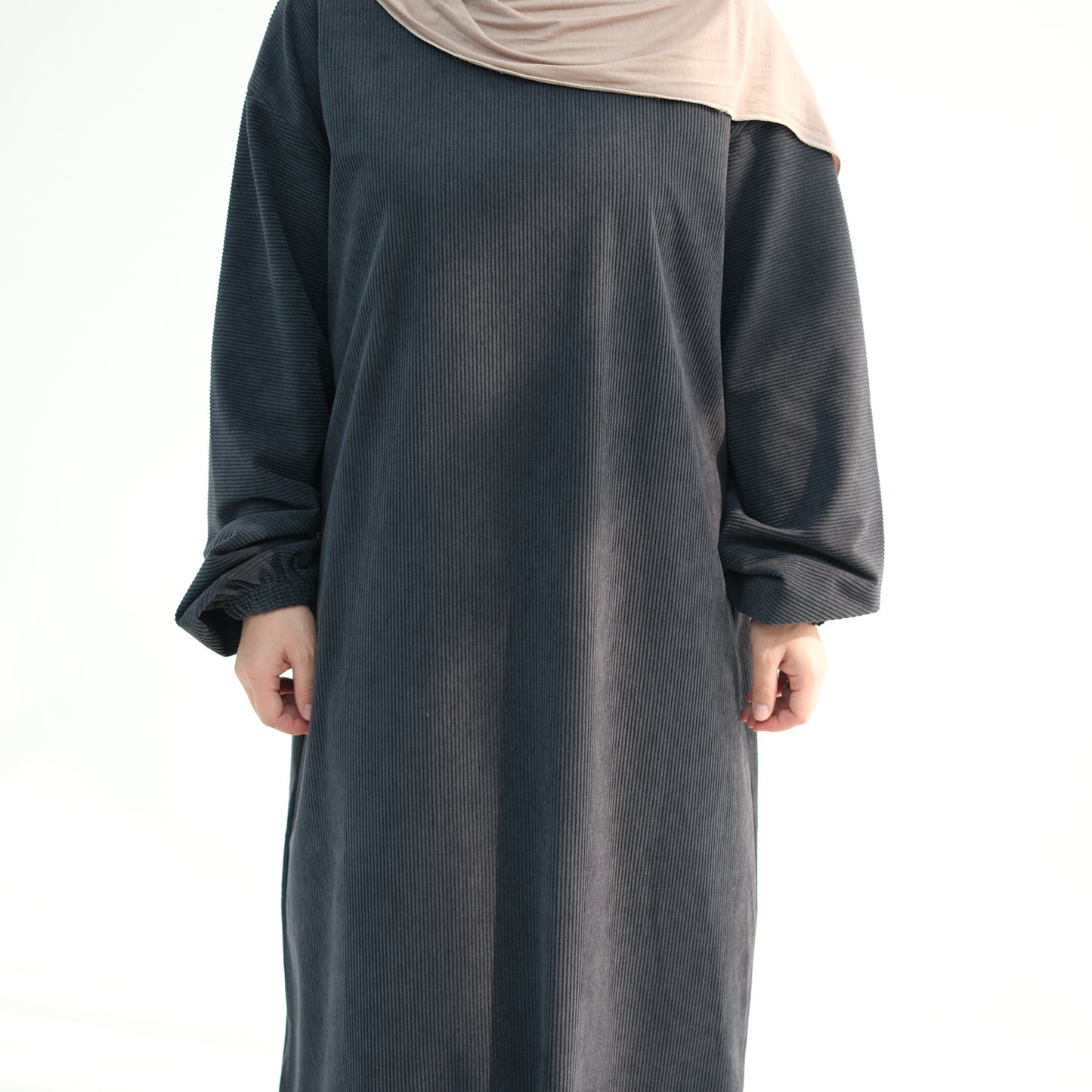 Women's Casual Solid Color Abaya Dress