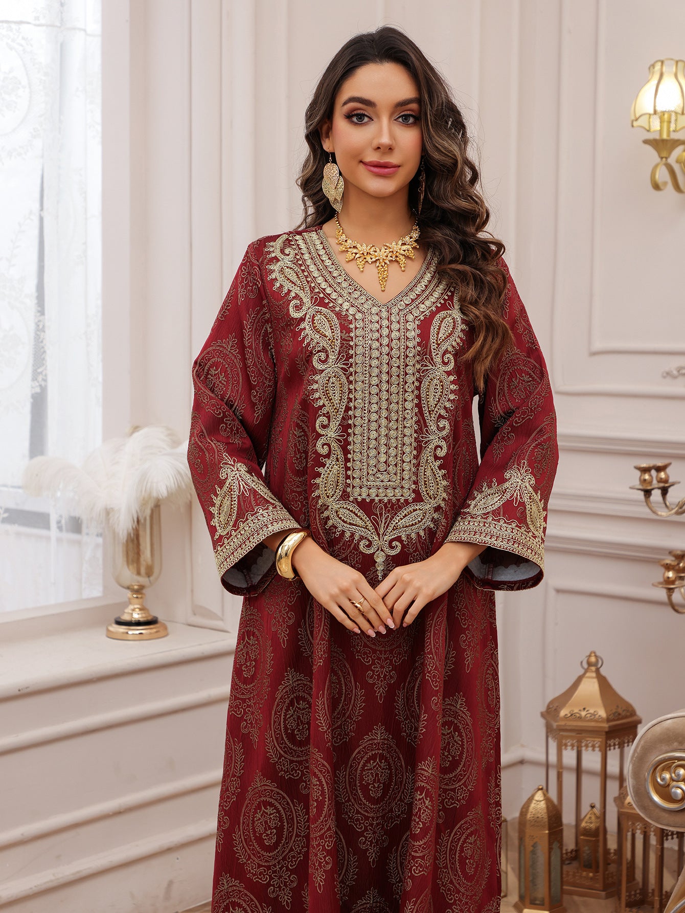 Women's Jacquard Evening Dress