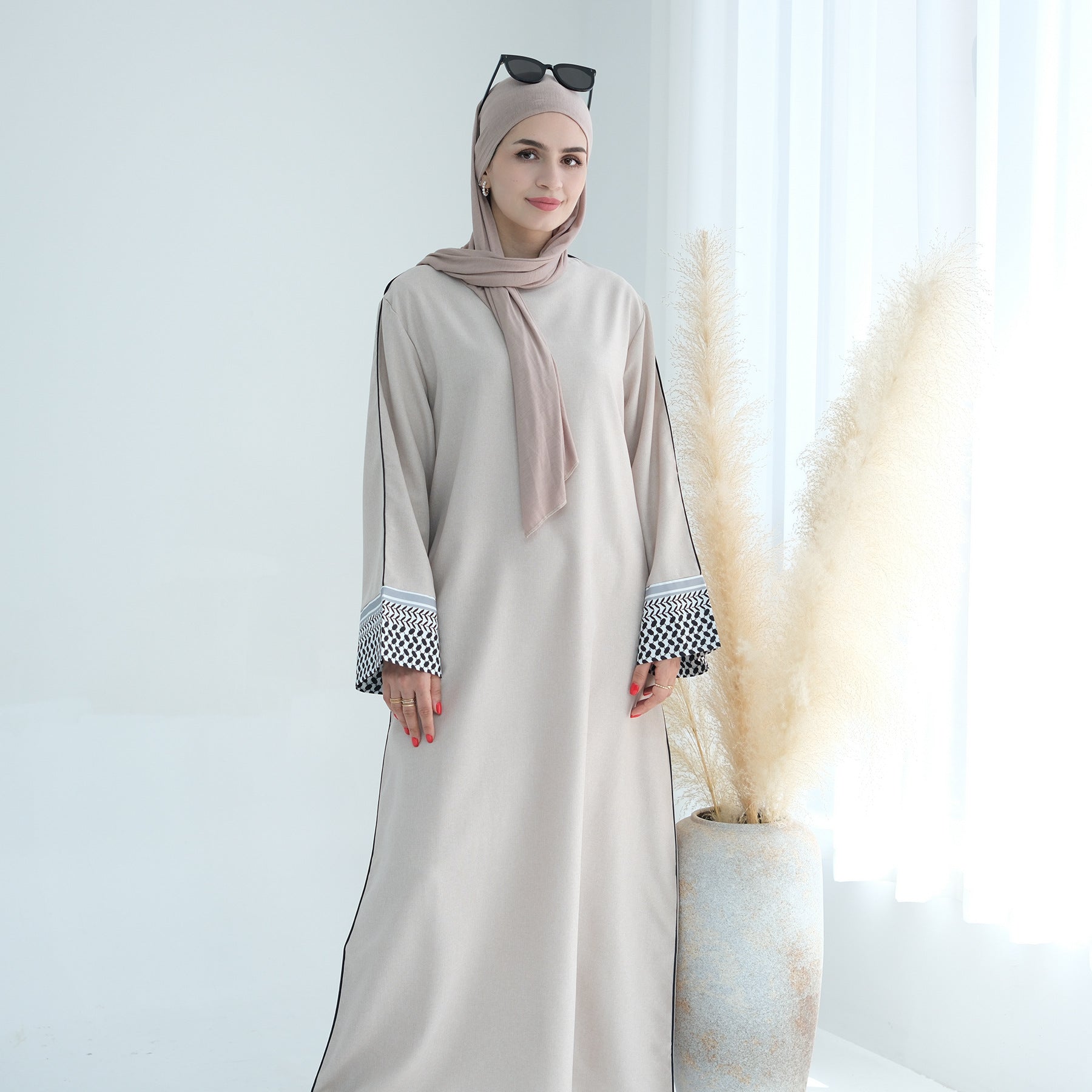 Muslim Patchwork Elegant Abaya Dress Abayaya Muslim Patchwork Elegant Abaya Dress Abayaya