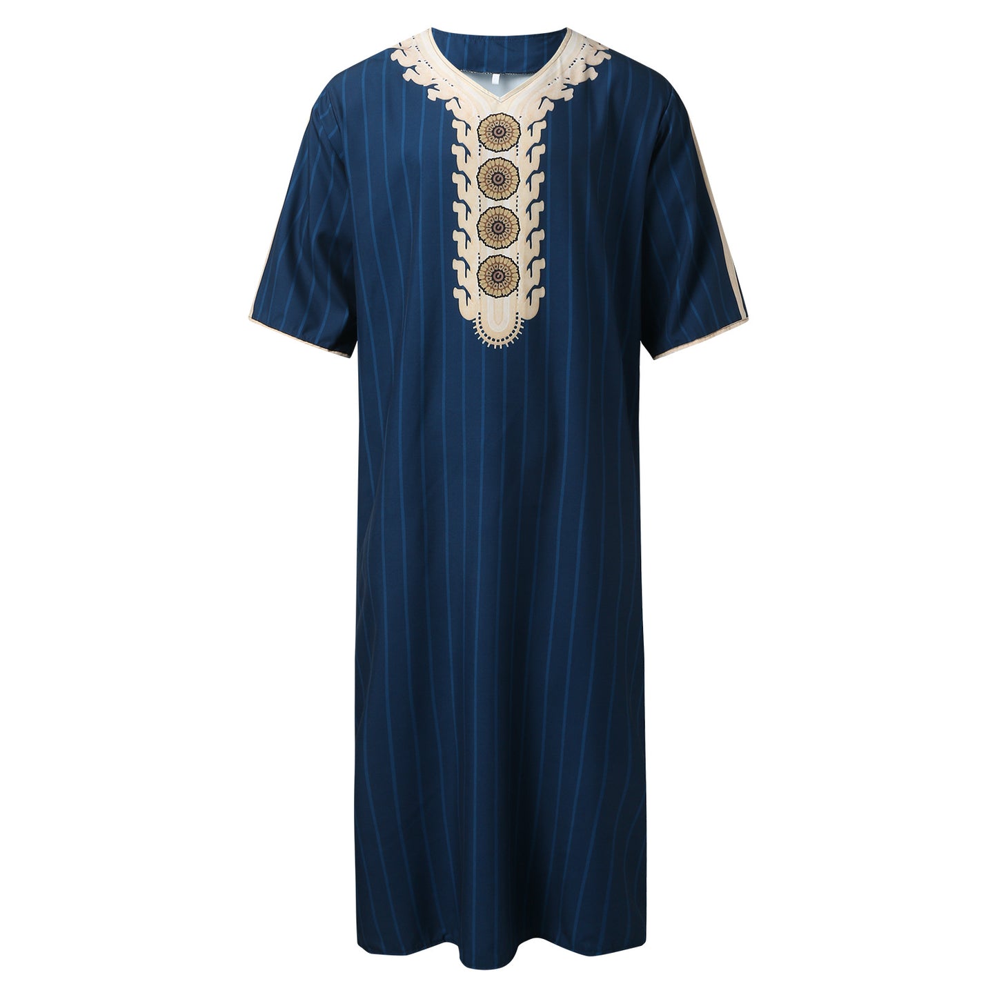 Men's Arabian Ethnic Print Maxi Thobe