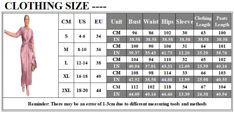 Women's Short Sleeve Waistband Tie Long Dress Two Piece Sets