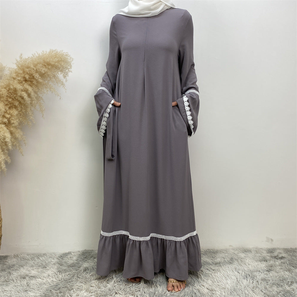 Patchwork White Lace Oversized Dress