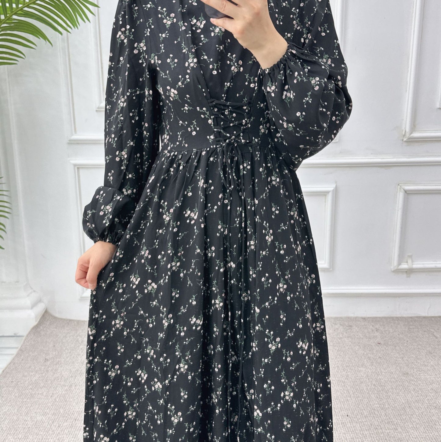 Women's Printed Tunic Waist-length Ankle Dress