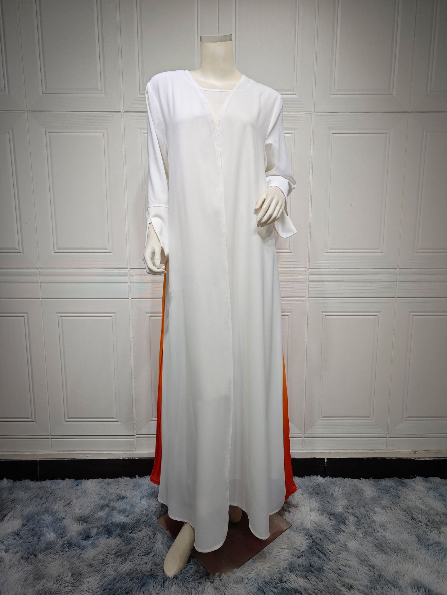 Women's Chiffon Pressed Pleated Patchwork Robe