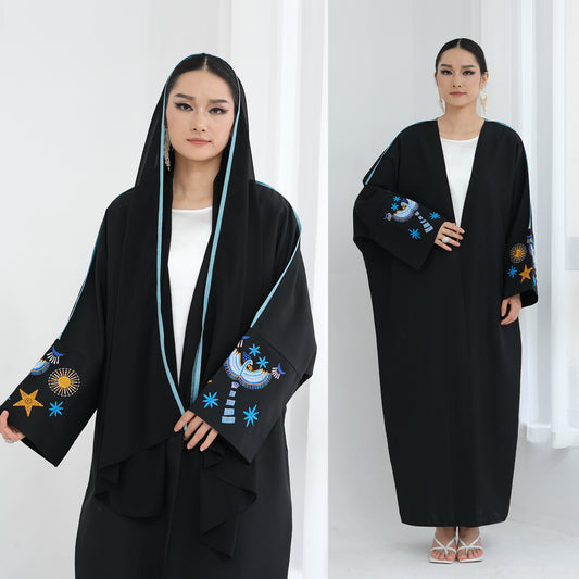 Embroidered Elegant Refined Contemporary Everyday Abaya