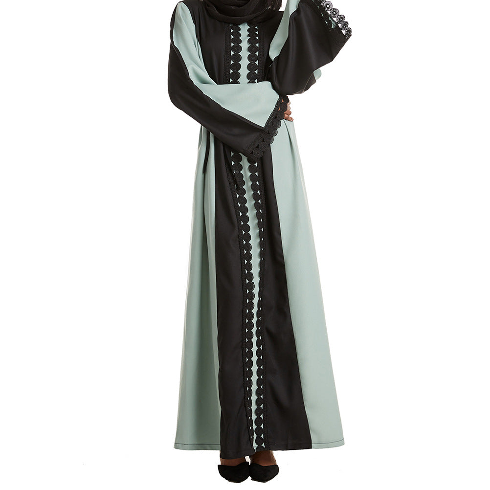 Women's Long-sleeved Round Neck Lace Dress