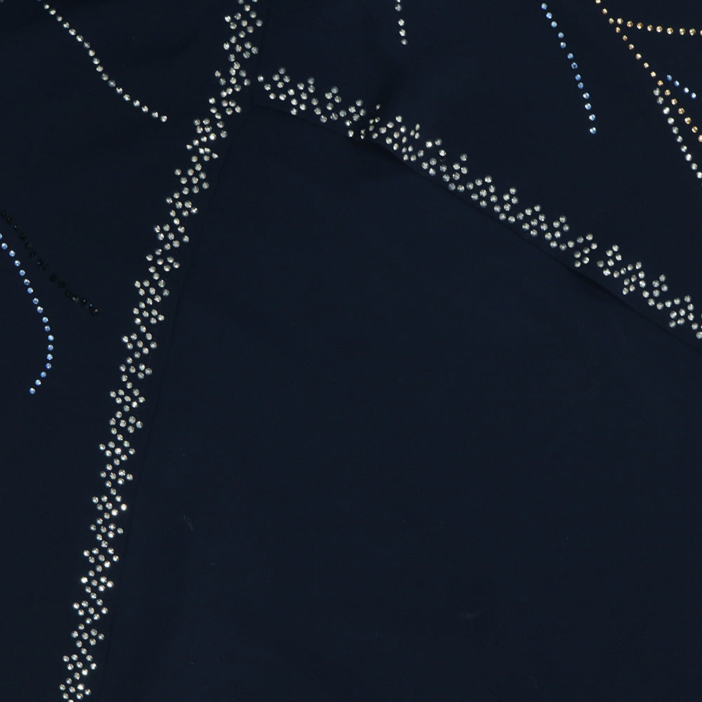 Women's Hot Diamond Chiffon Dress with Belt