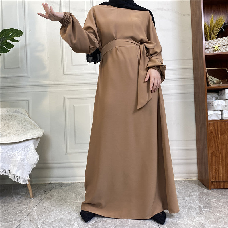Muslim Nida Belted Pocket Maxi Dress
