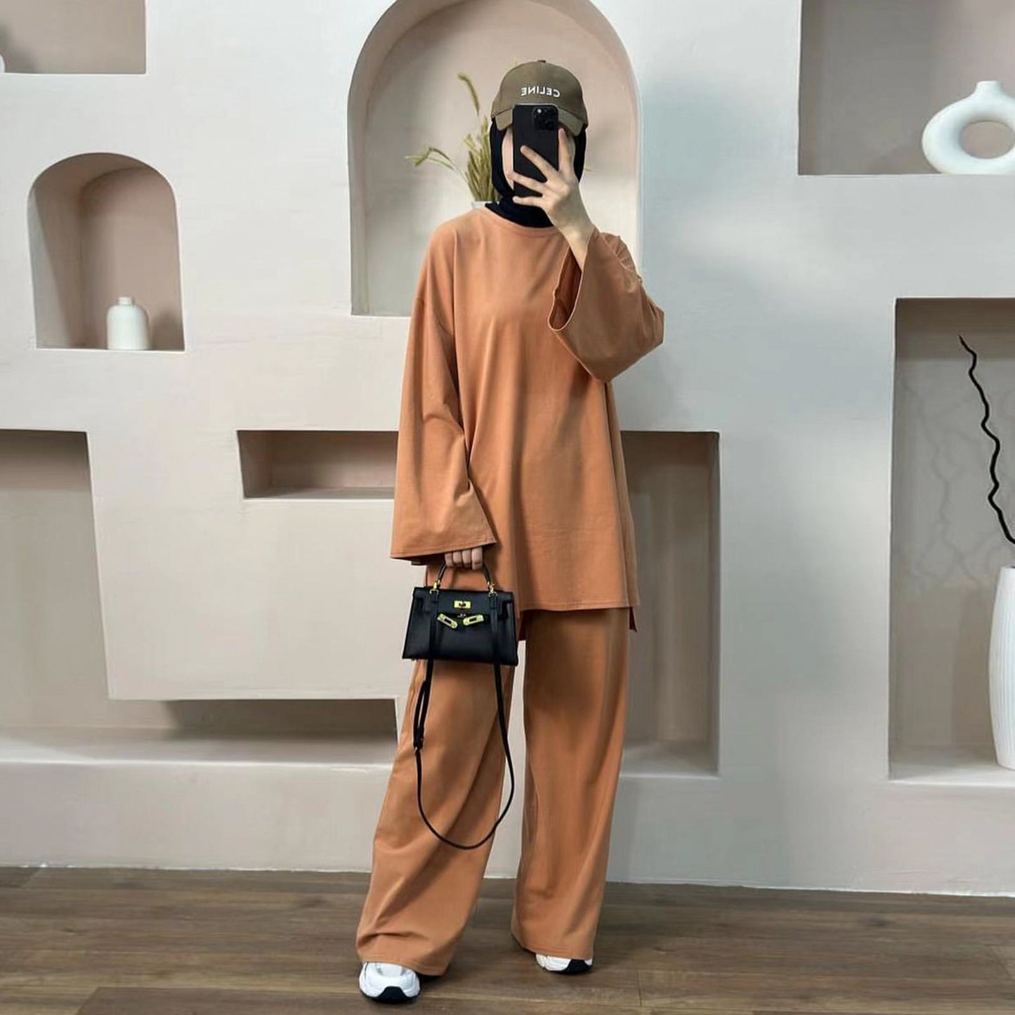 Solid Color Two-Piece Set