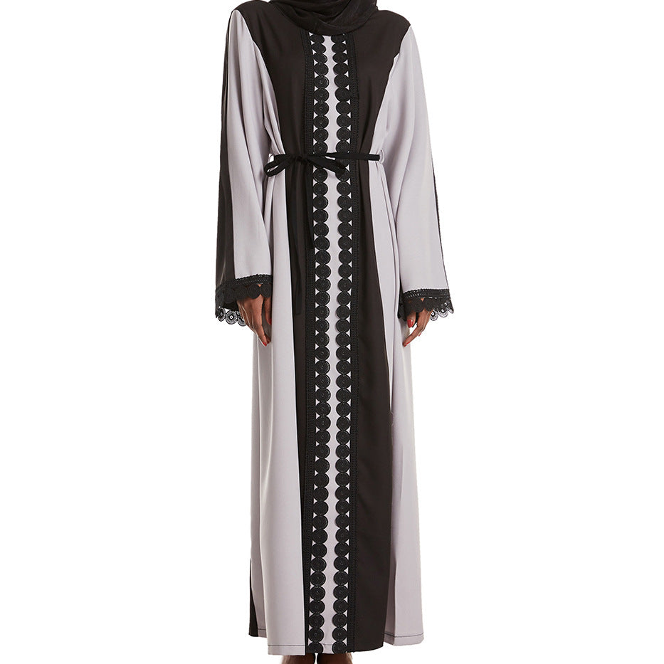 Women's Long-sleeved Round Neck Lace Dress
