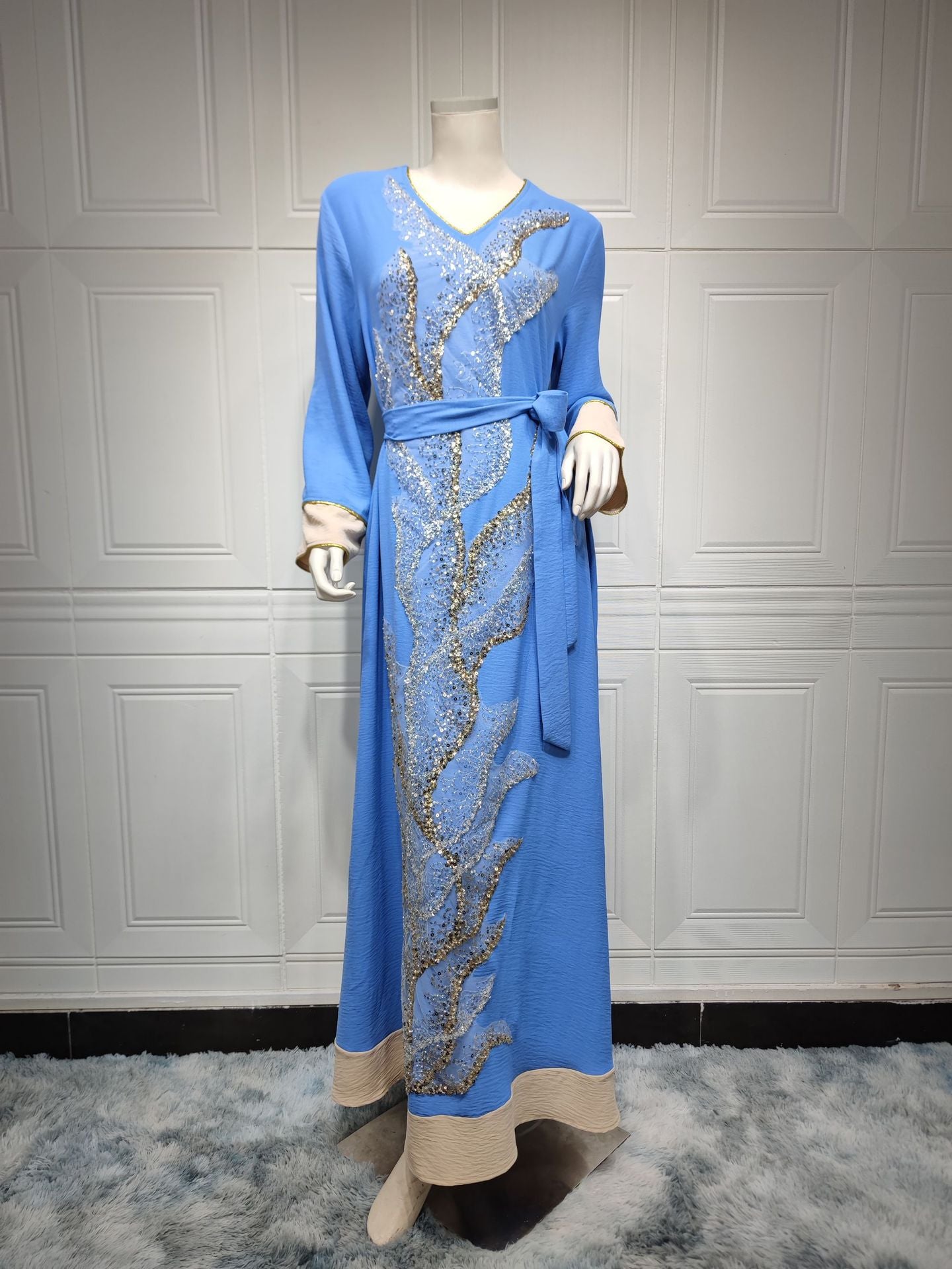 Muslim Beaded Embroidered Dress