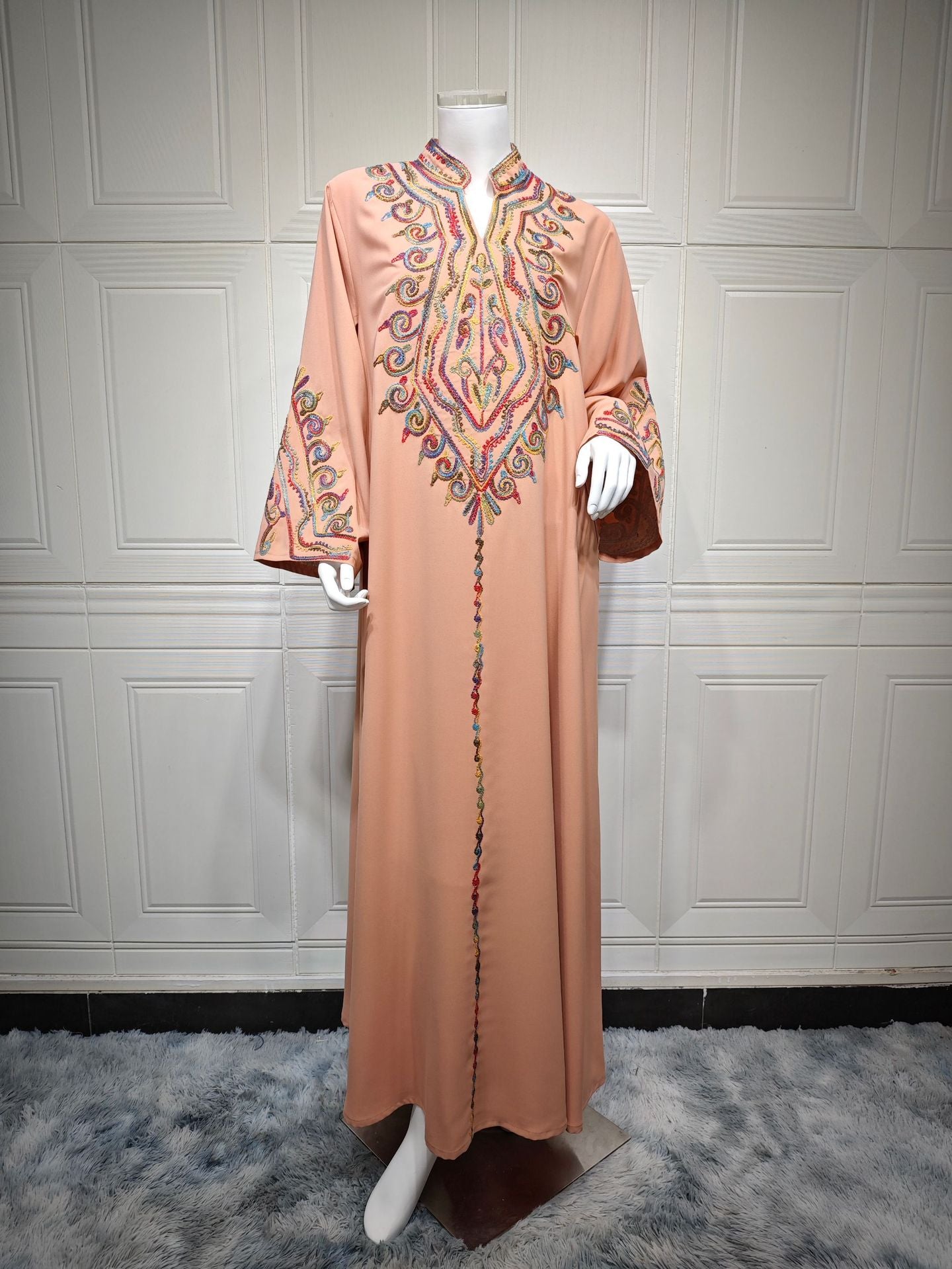 Women's Embroidered Party Pullover Dress