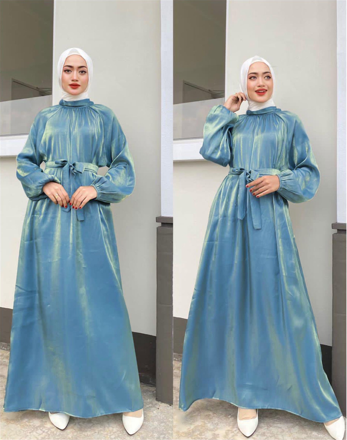 Women's Balloon Sleeve Long Sleeve Dress