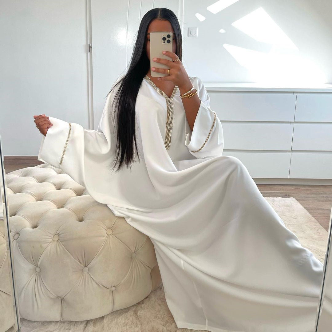Women's Bat Sleeve V-Neck Dress
