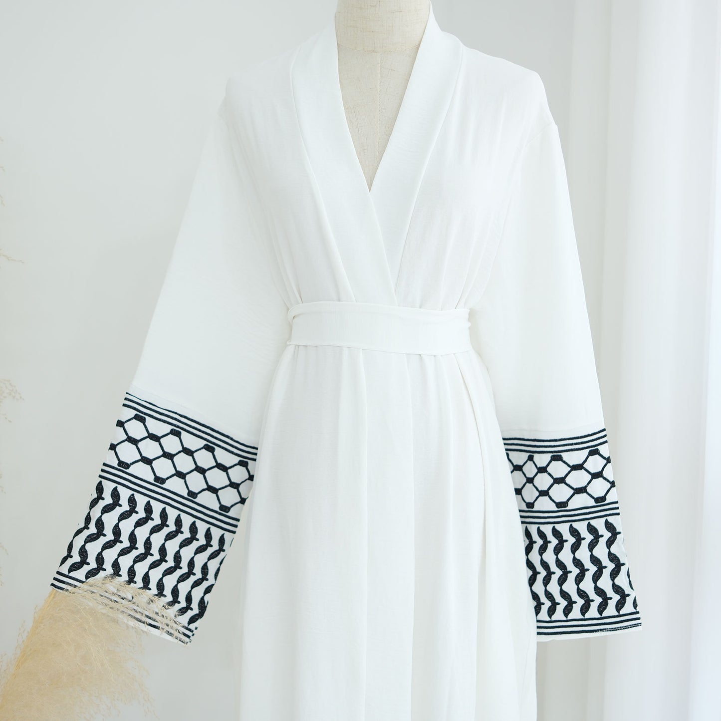Embroidered Tassel Cardigan Tunics Robe