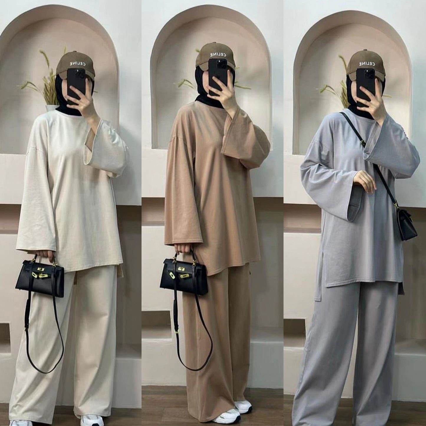 Solid Color Two-Piece Set