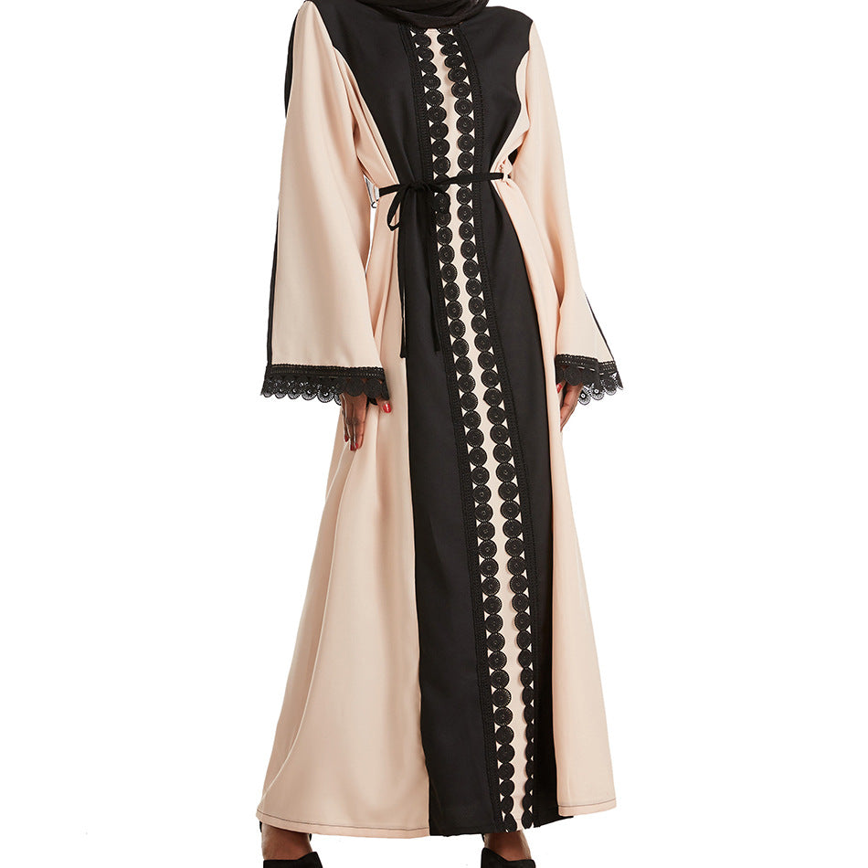 Women's Long-sleeved Round Neck Lace Dress