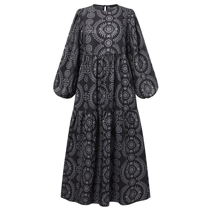 Women's Long-sleeved Round-neck Oversized Dress