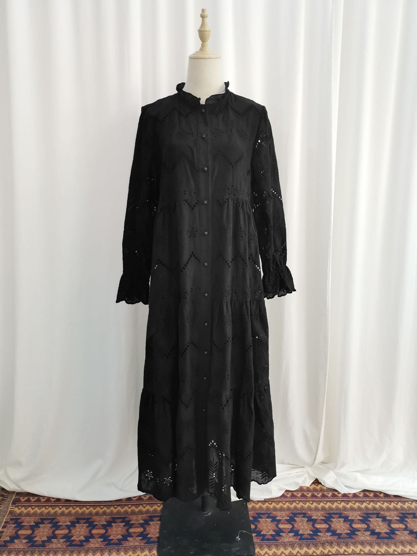 Women's Plain Embroidered Lace Dress