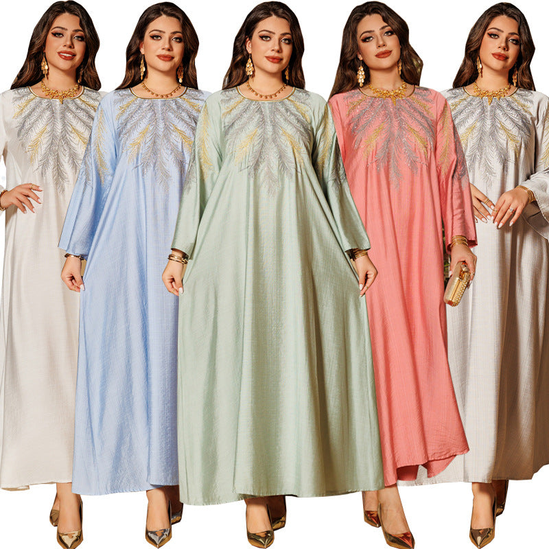 Women's Embroidered Hot Diamond Dress