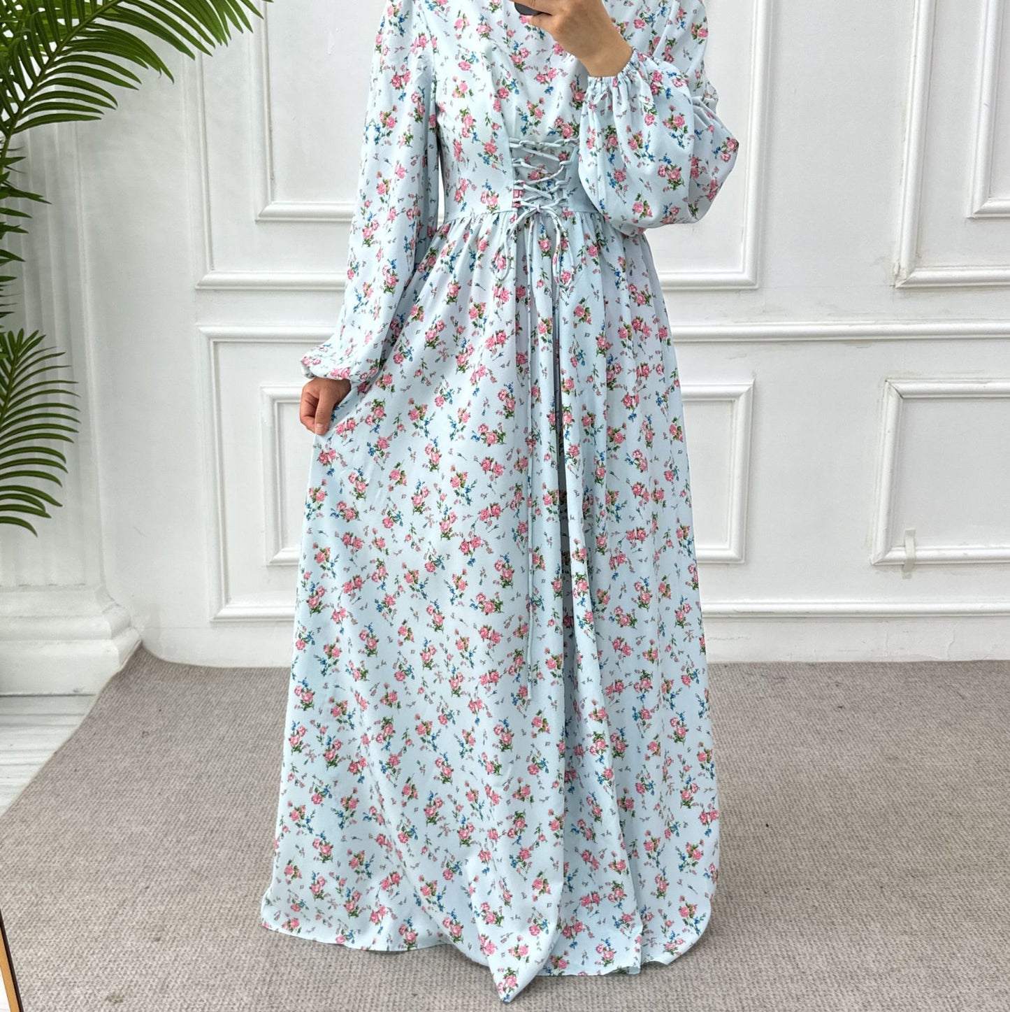 Women's Printed Tunic Waist-length Ankle Dress