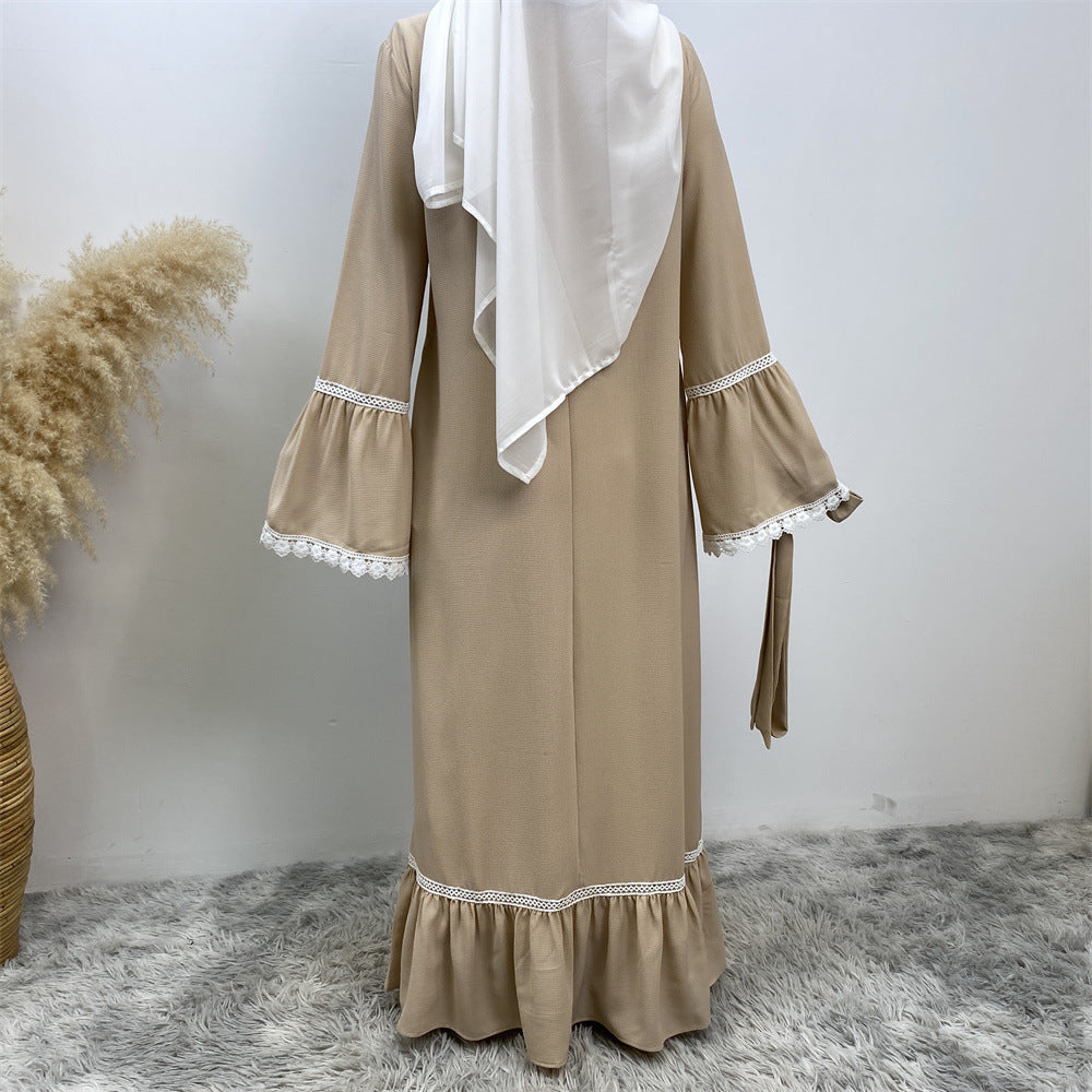 Patchwork White Lace Oversized Dress