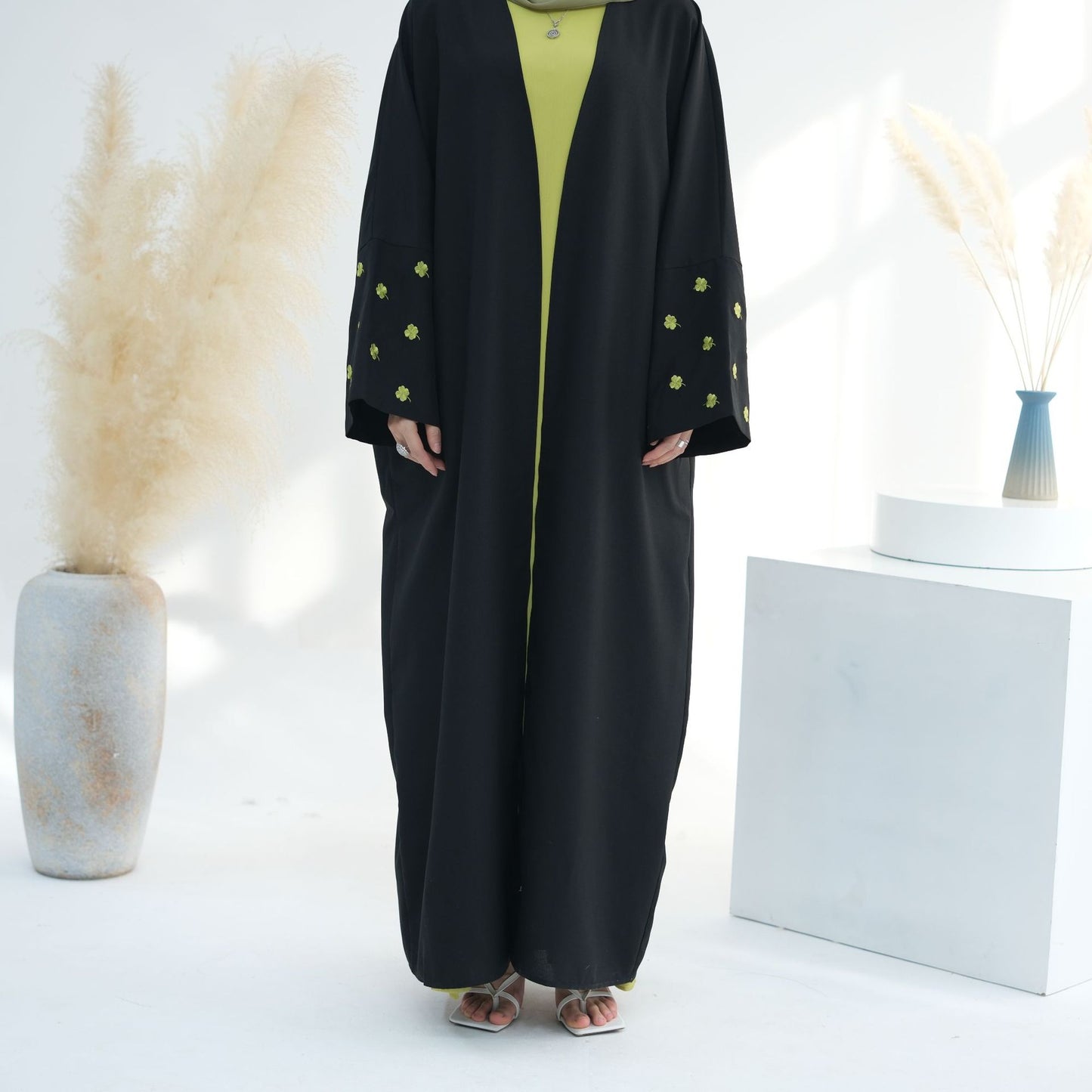 Women's Four-Leaf Clover Embroidered Elegant Dress