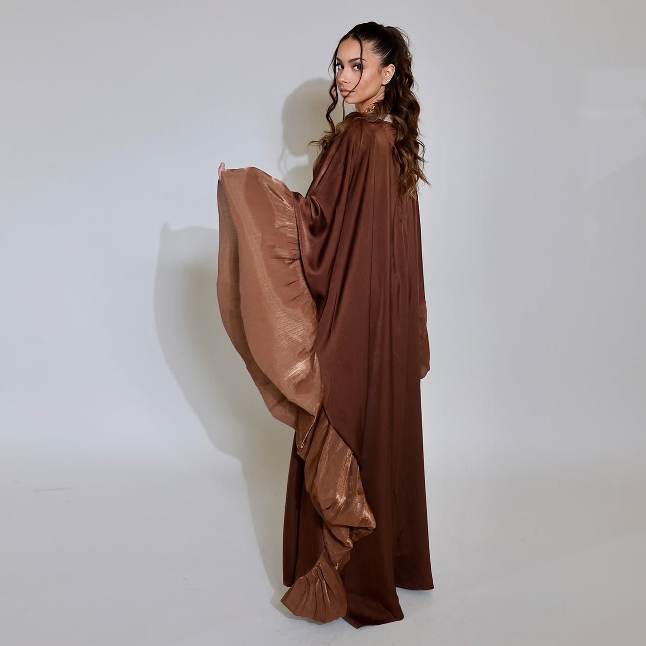 Women's Waist-cinching Satin Dress
