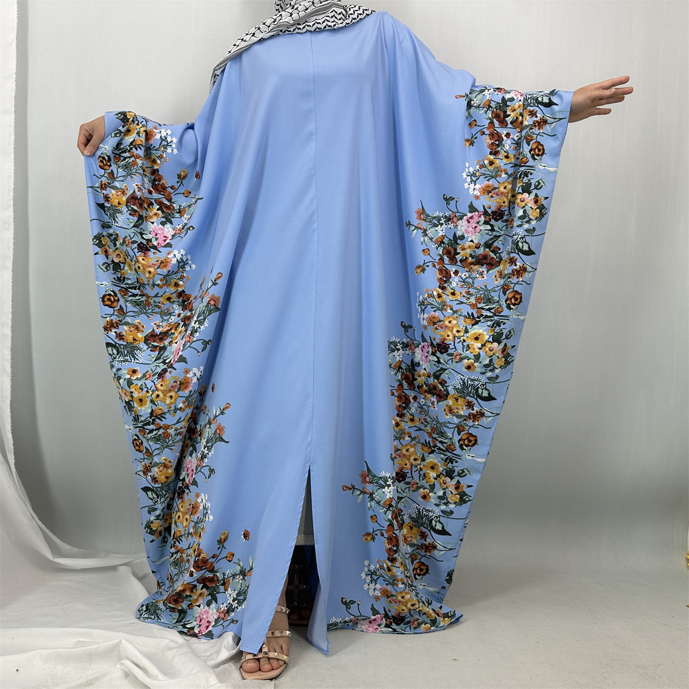 Muslim Fashion Floral Print Dress