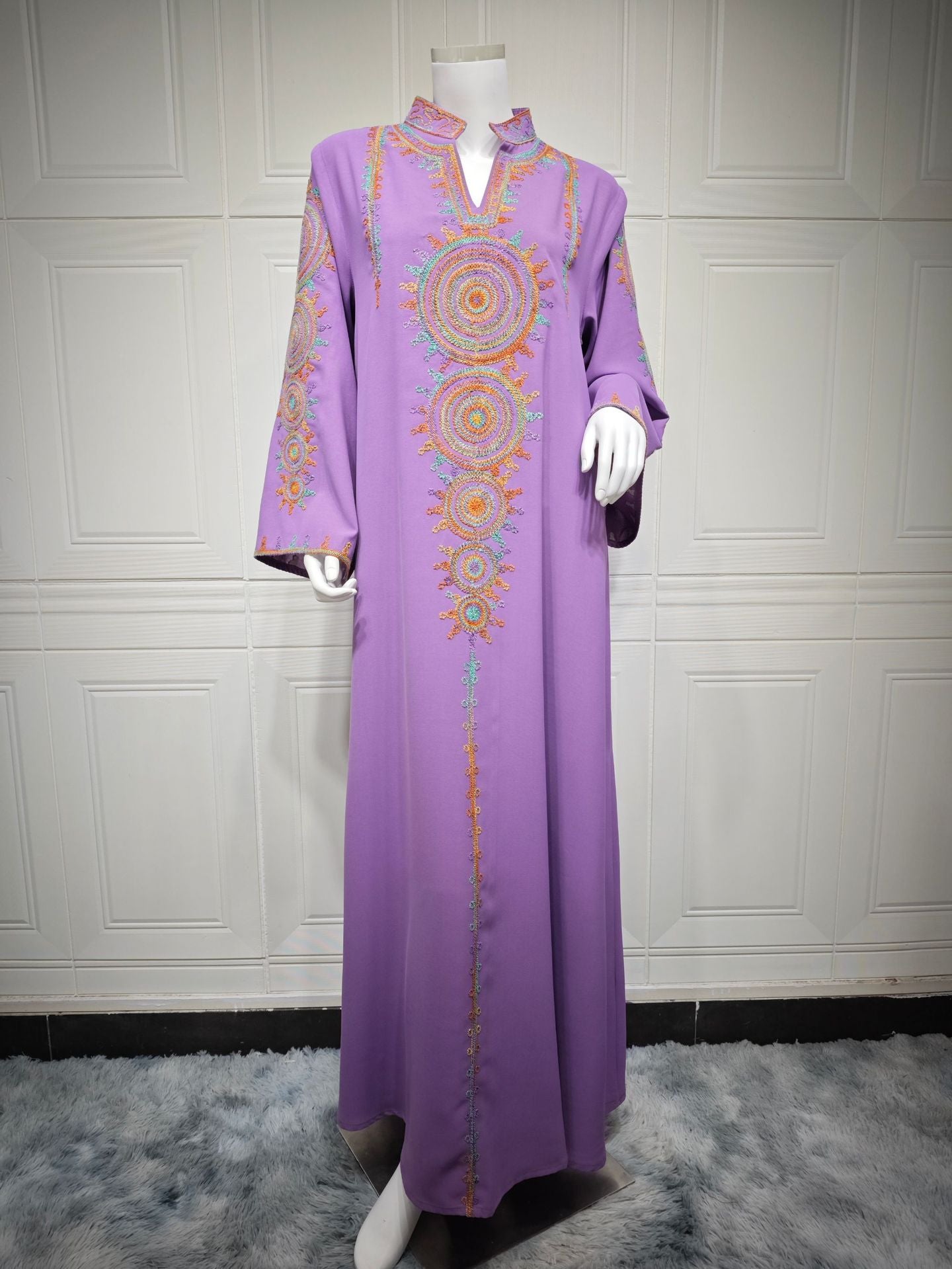 Women's Embroidered Home Gown Dress