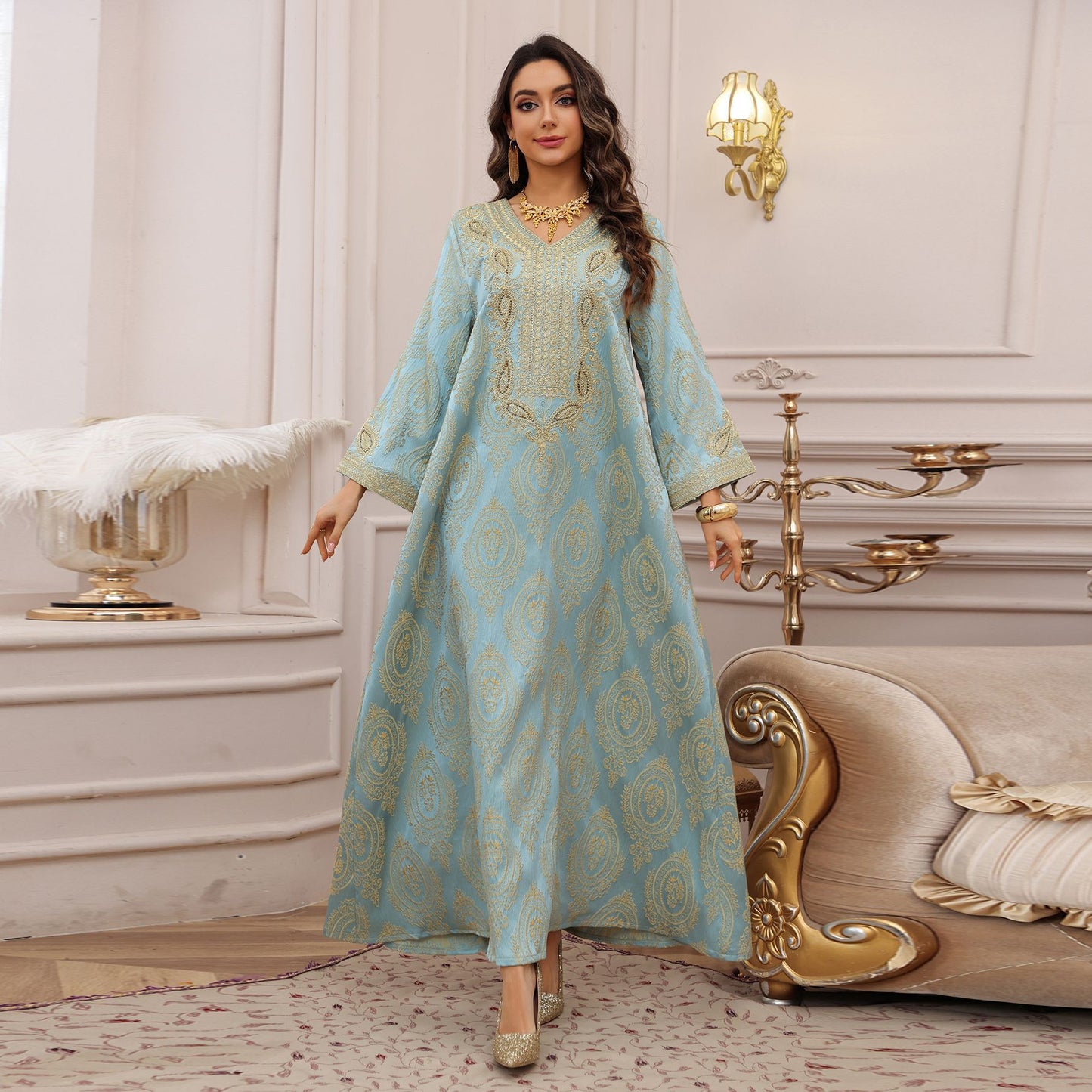 Women's Jacquard Evening Dress