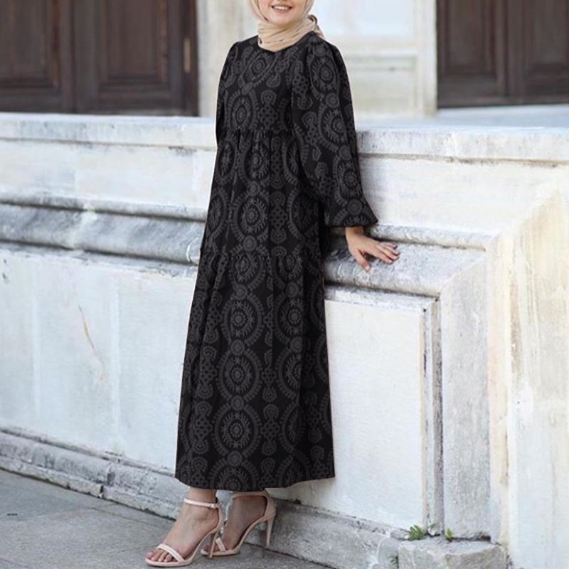 Women's Long-sleeved Round-neck Oversized Dress