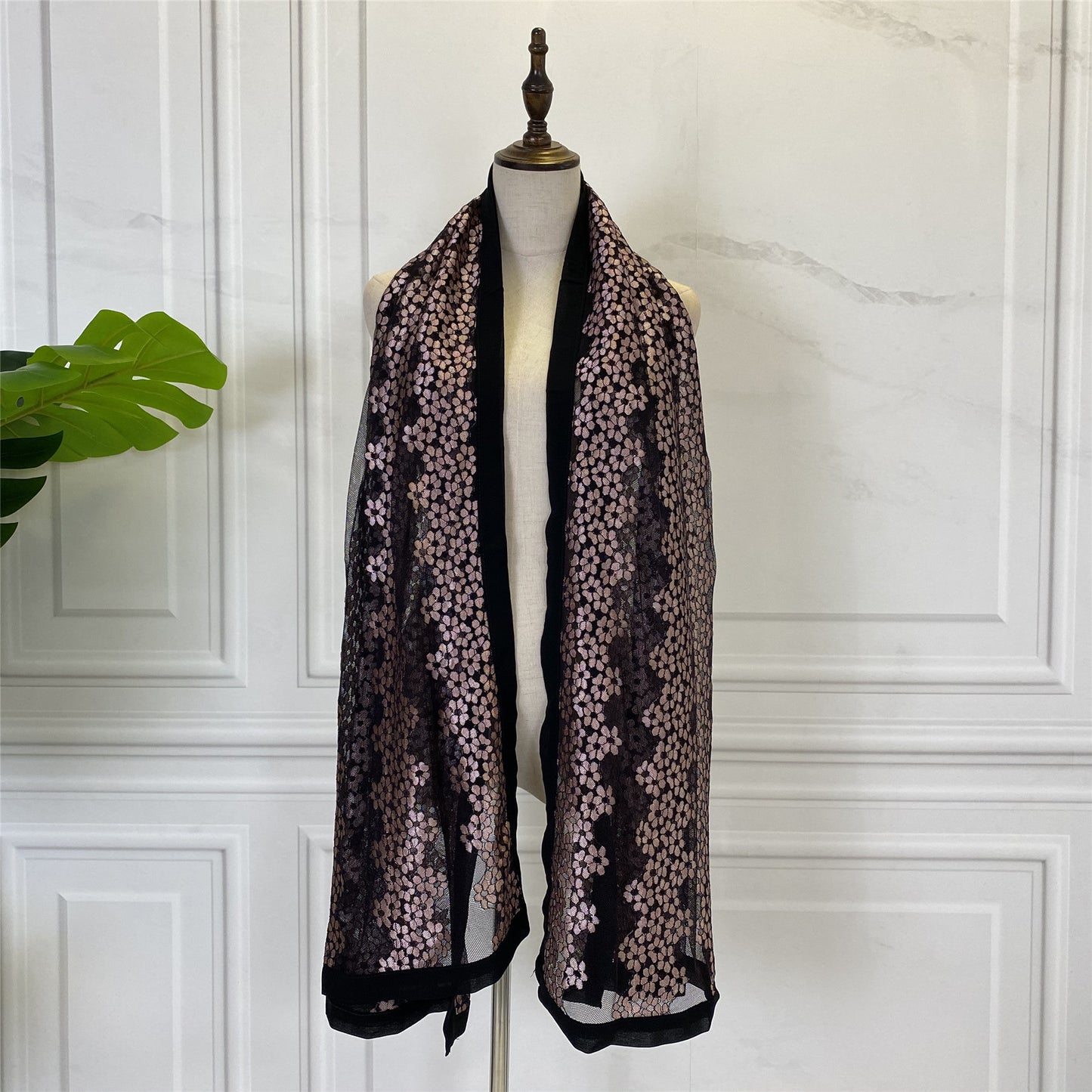 Flower Embroidered Hijab