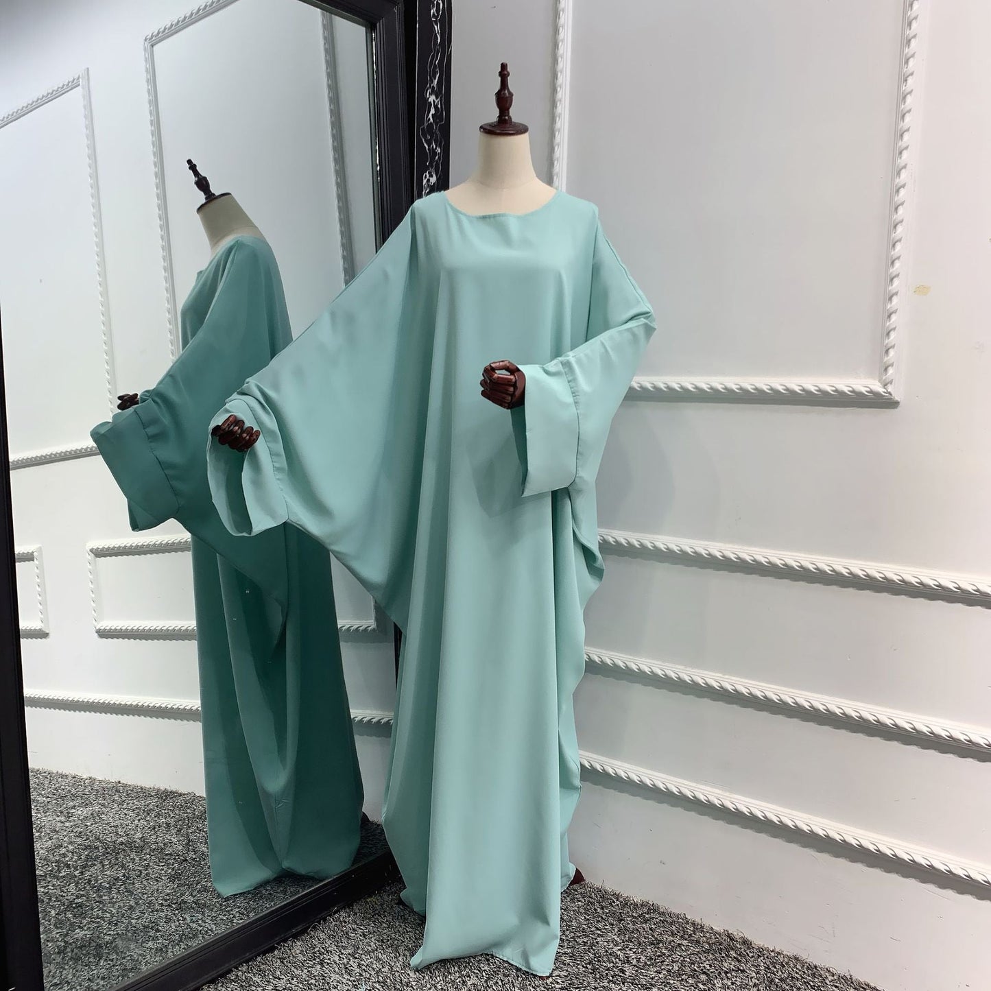 Women's Solid Color Abaya Robe Dress