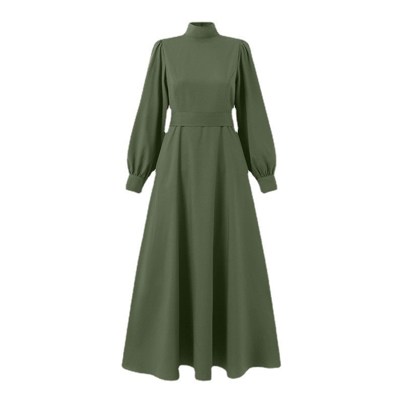 Women's Balloon Sleeve Long Dress