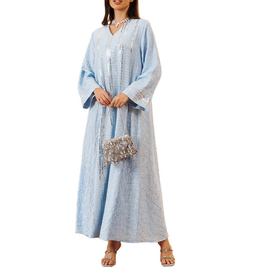 Women's Elegant Pullover Sequin Embroidered Dress