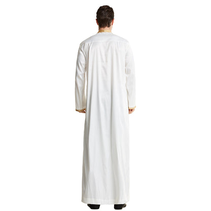 Men's Stand-up Collar Embroidered Thobe