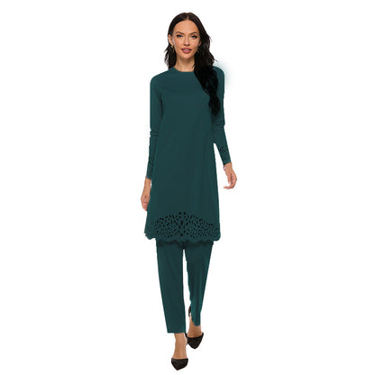 Women's Hollow Out Dress Two-piece Sets