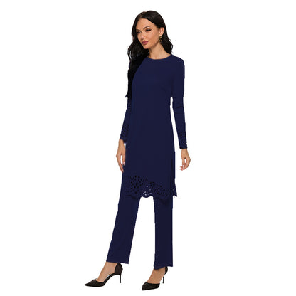 Women's Hollow Out Dress Two-piece Sets